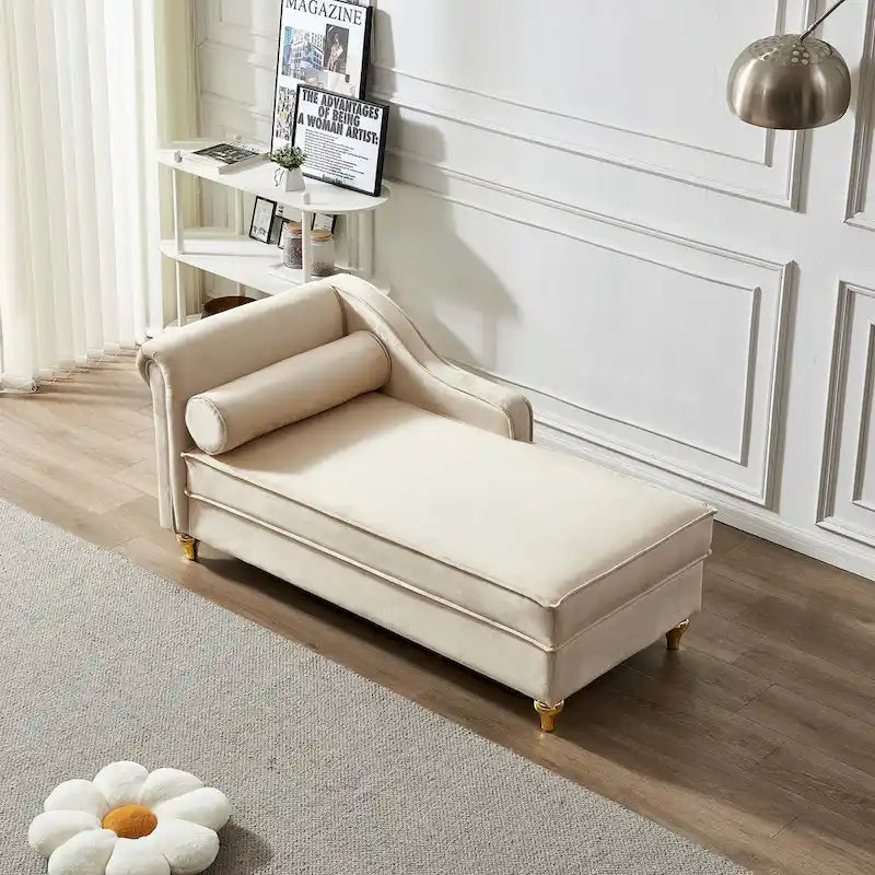 Modern Upholstery Chaise Lounge Chair with Storage