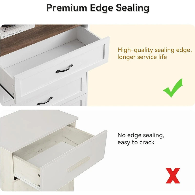 Modern 6 Drawer Dresser Closet Storage Tower Organizer Unit for Bedroom