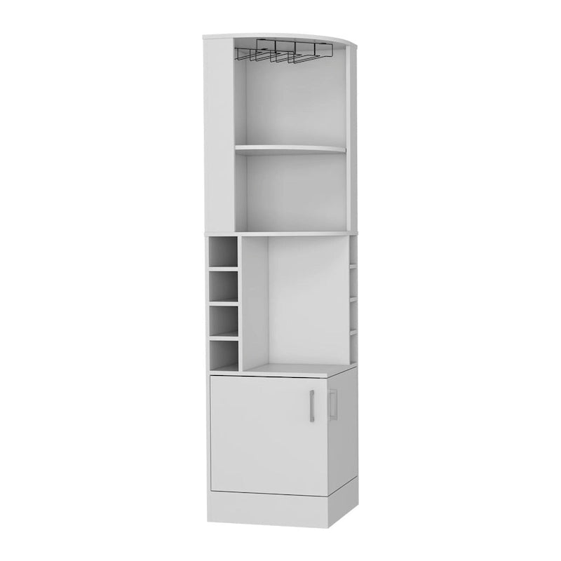 Corner Bar Cabinet with 2-Doors and 8 Cubbies - N/A