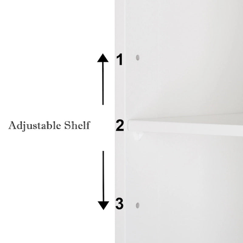 Badezimmerschrank zur Wandmontage für Innenbereiche mit Spiegeltür und Regal, weiß