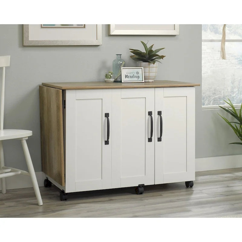 Sauder Select Collection leicht rollbarer Näh- und Basteltisch/-wagen