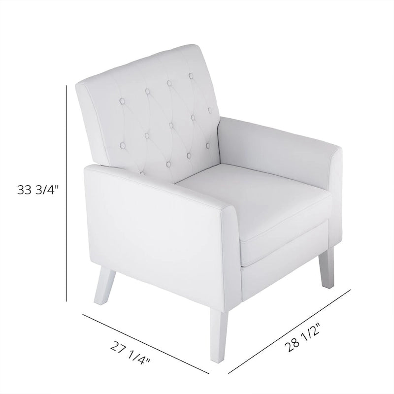 Poltrona d'accento in lino, comoda poltrona da soggiorno con braccioli, rivestimento trapuntato con bottoni, set di 2 poltrone moderne con braccioli