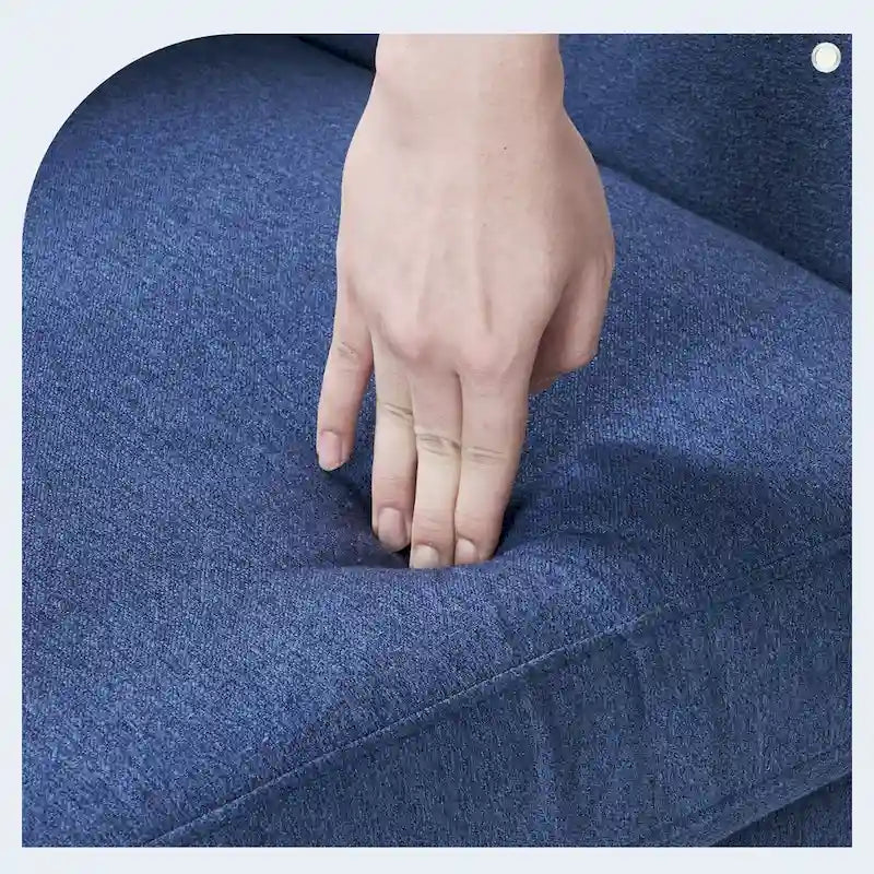 Poltrona d'accento in lino, comoda poltrona da soggiorno con braccioli, rivestimento trapuntato con bottoni, set di 2 poltrone moderne con braccioli